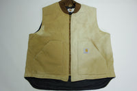 Carhartt VQ186 Duck Canvas Quilt Lined Union Made in USA Arctic Insulated Vest