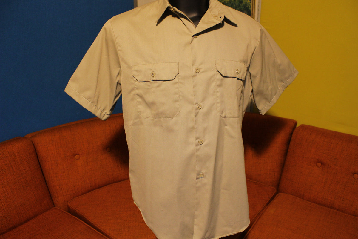 Penneys Big Mac Penn Prest Vintage Men's Cotton Twill Work Utility Chore Shirt