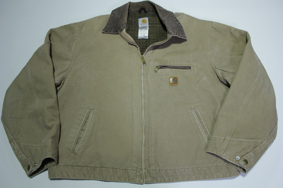 Carhartt Vintage Detroit Blanket Lined Work Jacket Made in USA Brown Sandstone SDL  J97