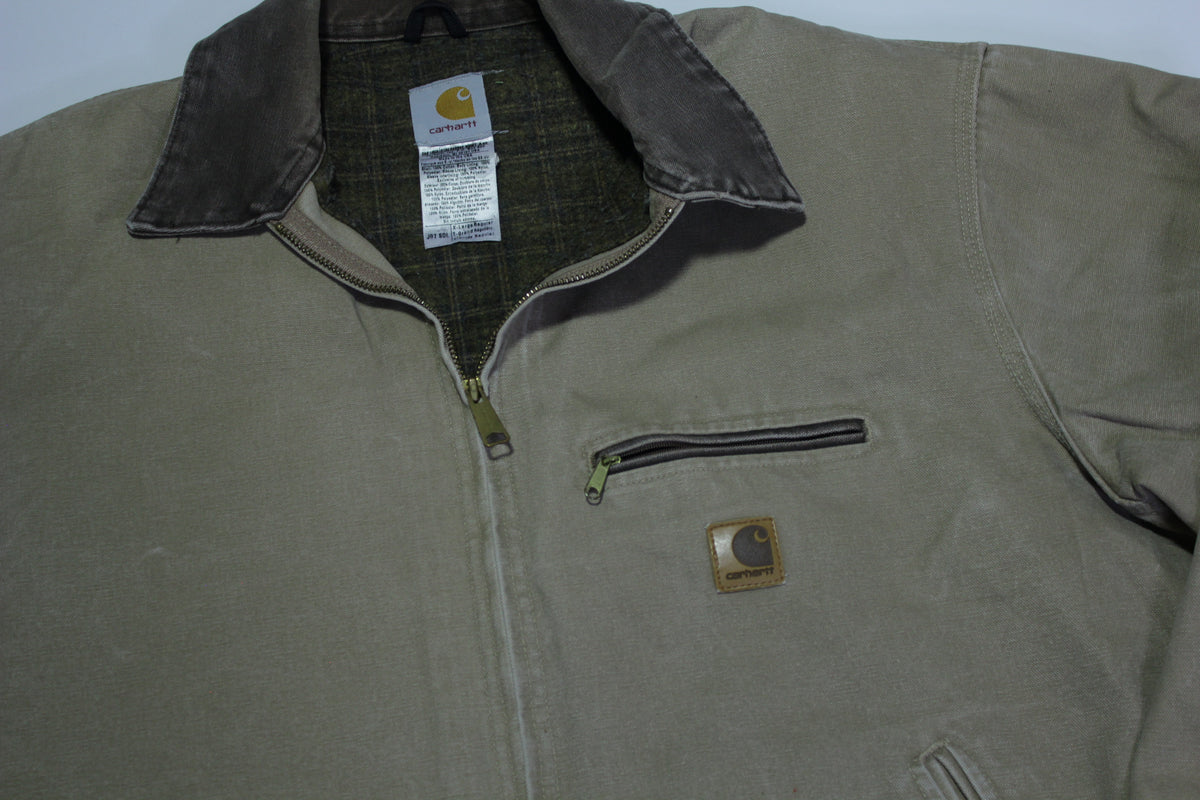 Carhartt Vintage Detroit Blanket Lined Work Jacket Made in USA Brown Sandstone SDL  J97