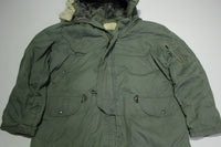 N3-B Vintage 1975 Vietnam Era Army Military Extreme Cold Weather Parka Hooded Jacket