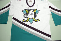 Anaheim Mighty Ducks Vintage CCM Autographed 1997 Authentic Playoffs Hockey Jersey