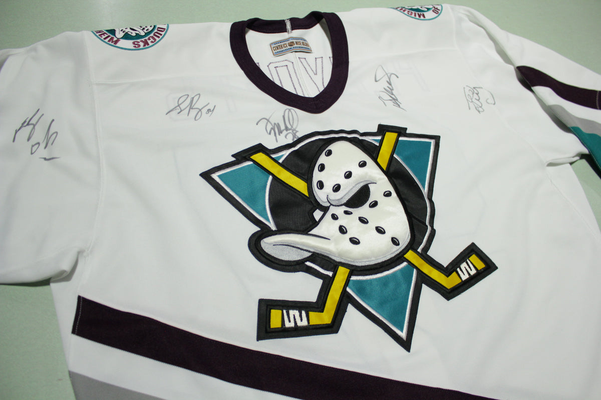 Authentic Center Ice CCM Anaheim Mighty Ducks NHL Jersey Fight
