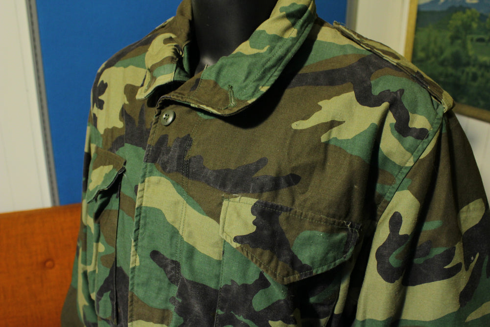 Dutch 90s Military Jacket Authentic Army Camouflage Shirt 