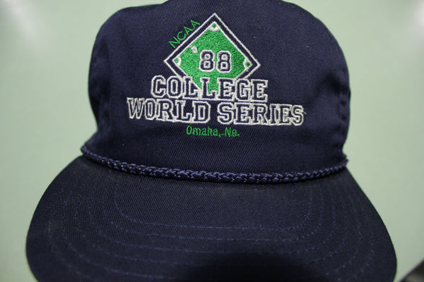 1988 NCAA College Worldseries Omaha Vintage 80's Adjustable Back Hat