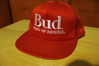 Bud King of Beers Vintage Mesh Snapback Trucker Budweiser Hat USA Made