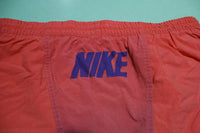 Nike Gray Tag Vintage 80's 90's Swimming Trunks Elastic Waist Pink Shorts
