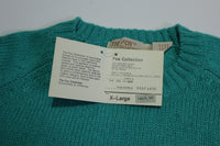 The Fox Collection JCPenney Vintage 1980's Deadstock NWT Fireplace Striped Wool Sweater