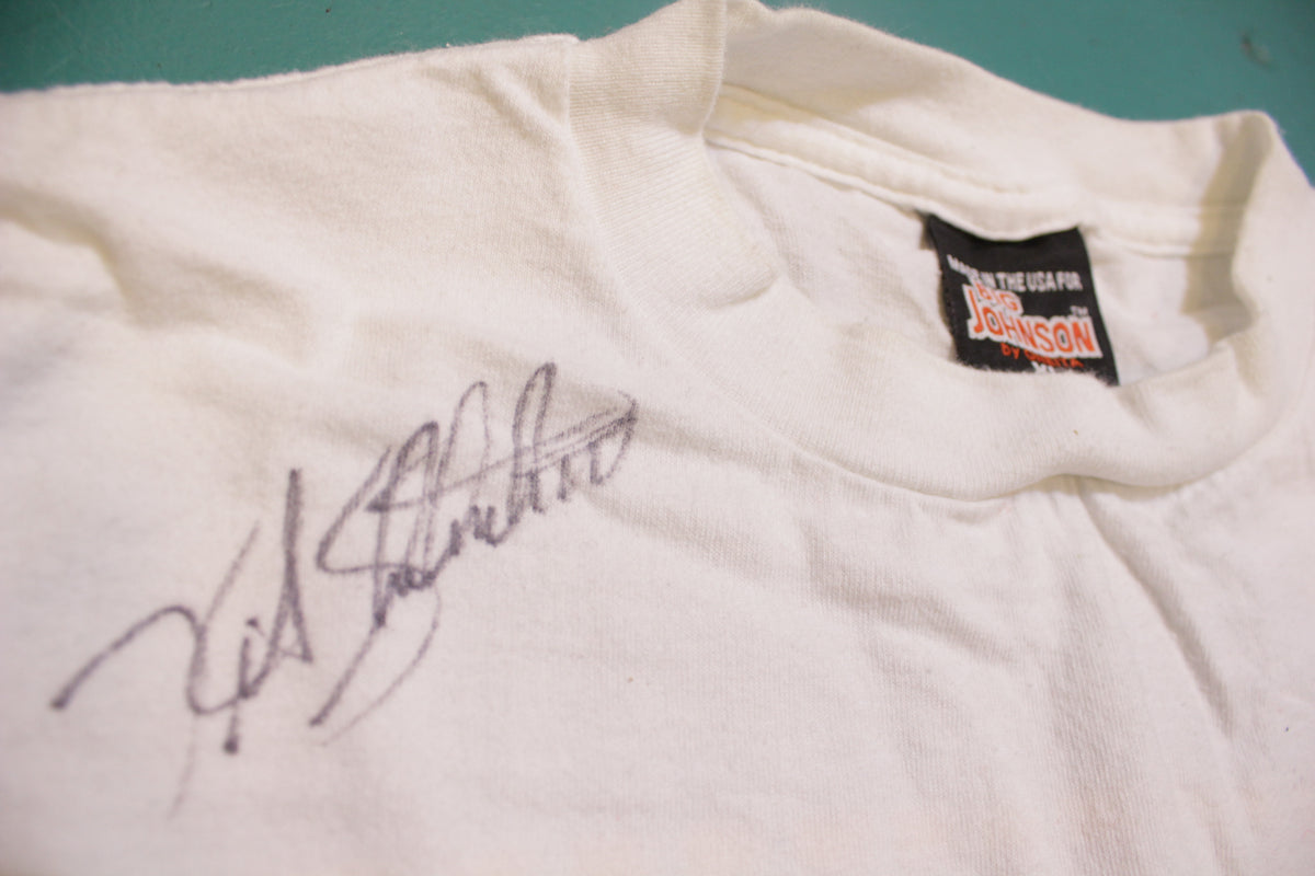 Kirk Shelmerdine Nascar Racing Big Johnson Made In USA Vintage 90's T-Shirt