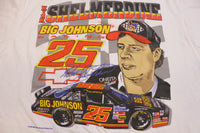 Kirk Shelmerdine Nascar Racing Big Johnson Made In USA Vintage 90's T-Shirt