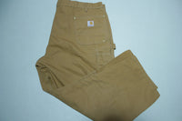 Carhartt B01 BRN Washed Duck Work Double Knee Front Pants