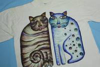 Cat Artist Painting Vintage 90's T-Shirt