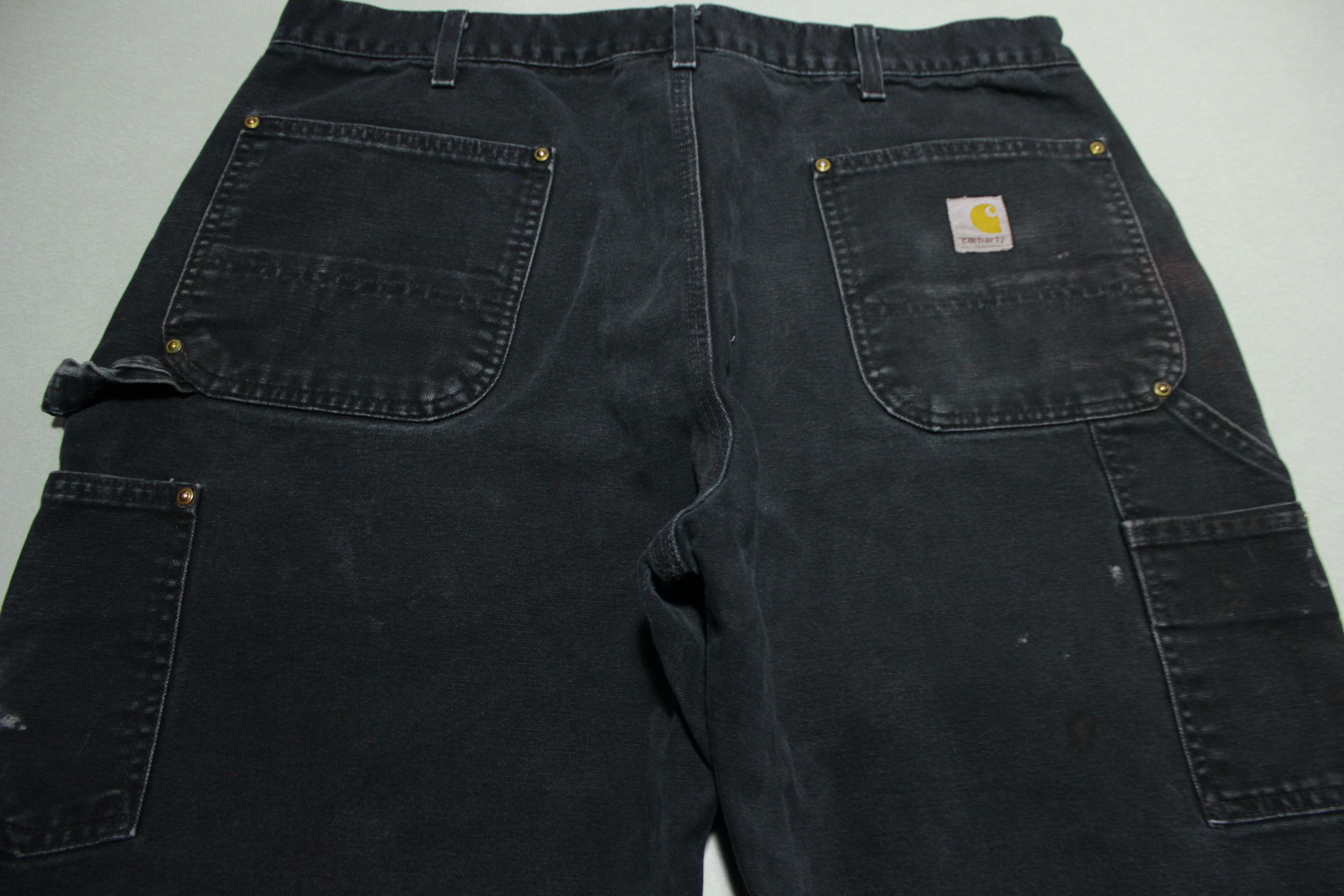 Carhartt B01 BLK Washed Duck Work Double Knee Front Pants