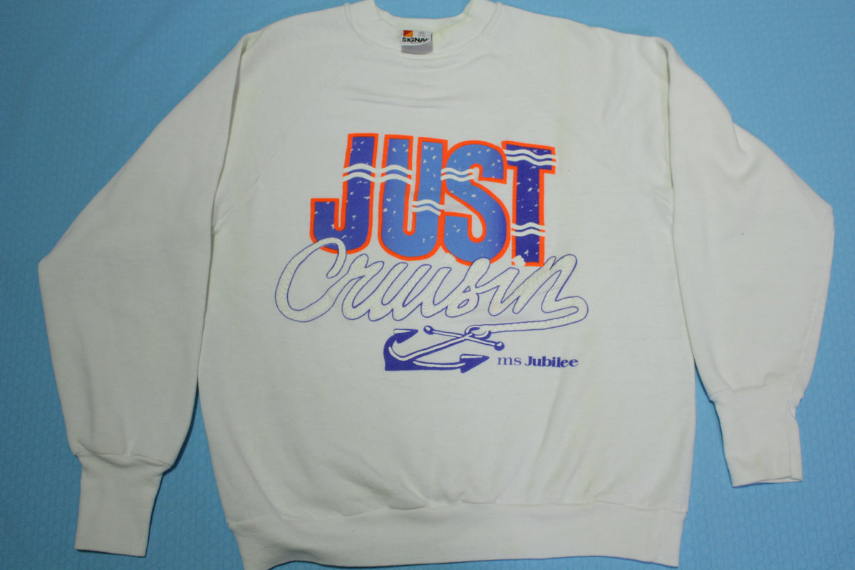 Just Cruisin MS Jubilee Vintage 80's Made in USA Signal Crewneck Sweatshirt