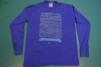 90's Made in USA Nike Tag Portland Marathon Finisher 1996 Long Sleeved T-shirt
