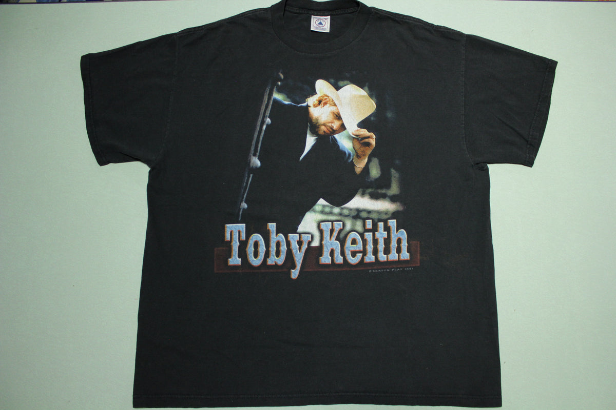 Toby Keith 2001 How You Like Me Now Vintage Country Rock Concert Cowboy T-Shirt