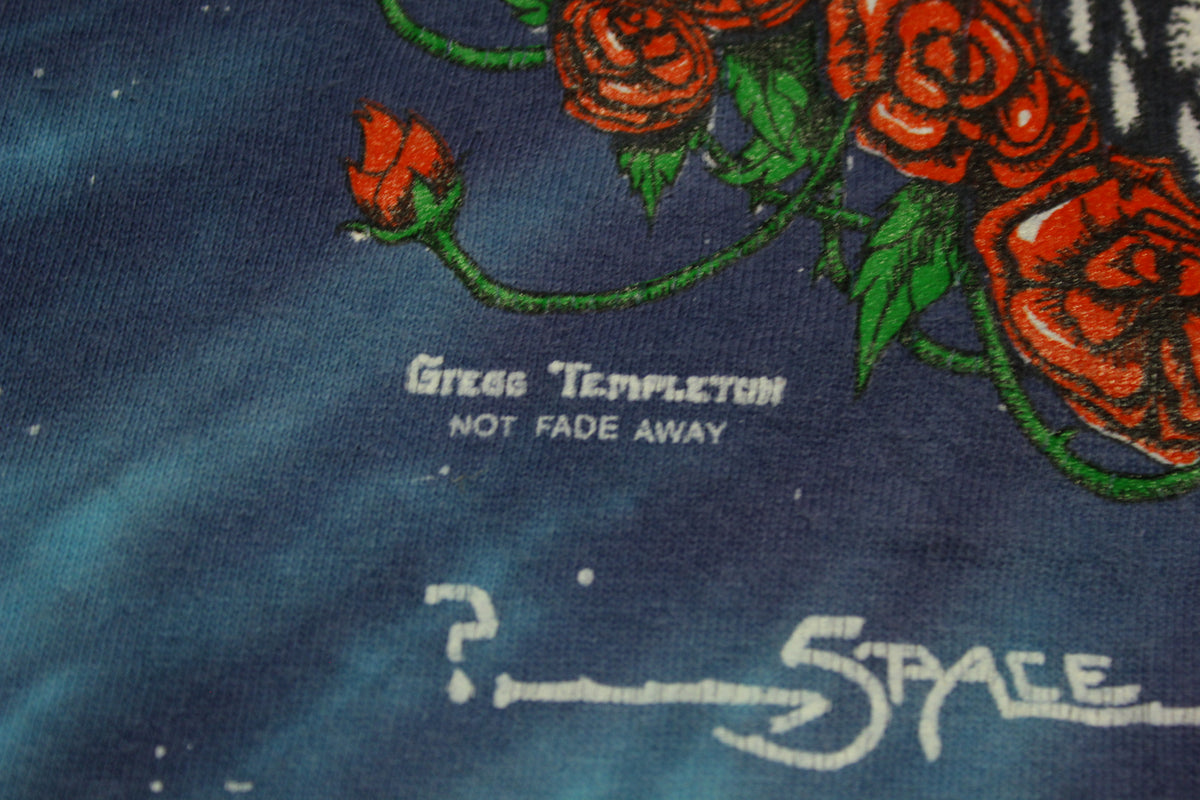 Grateful Dead 1987 Blue Tie Dye Space Your Face Gregg Templeton Vintage 80's T-Shirt