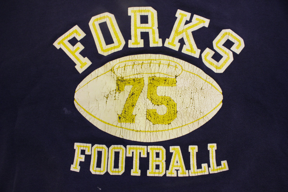 Forks Football 75 Spartans Washington Vintage 80's Crewneck Sweatshirt