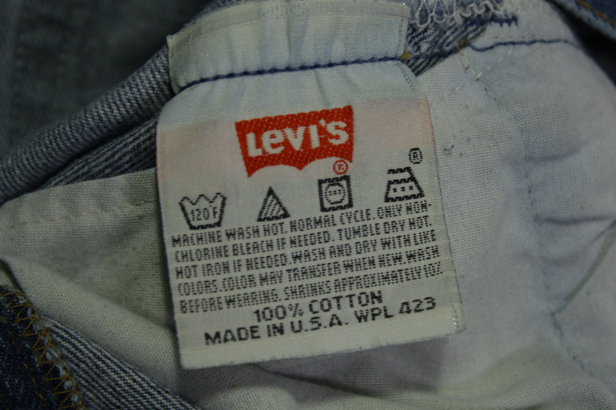 Levis Vintage 90's 501XX Made in USA Button Fly Blue Denim Jeans