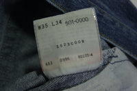 Levis Vintage 90's 501XX Made in USA Button Fly Blue Denim Jeans