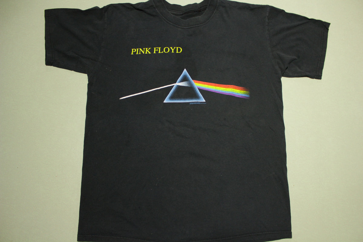 Pink Floyd 1996 Vintage 90's Dark Side of The Moon Concert Rock T-Shirt Distressed