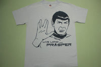 Spock Star Trek Live Long And Prosper 2007 00's Movie Promo Licensed T-Shirt