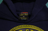 SOFFE 50/50 Hoodie Sweatshirt Blue US Navy USN Reflective Hooded Vintage 80's