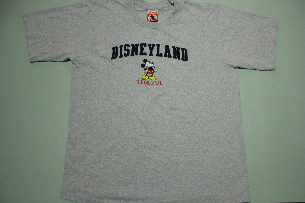 Mickey Mouse Disneyland Mickey Inc Vintage 90's Single Stitch USA Embroidered T-Shirt