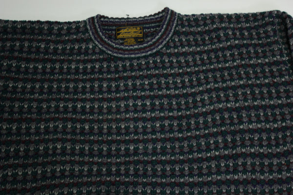 Eddie Bauer Shetland Wool Vintage 1990's Fireplace Knit Sweater