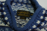 Eddie Bauer Mock Neck Vintage 1990's Fireplace Winter Knit Cotton Sweater