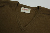 Lord Jeff V-Neck Vintage 1960's Fireplace Winter Wool Made in USA Sweater