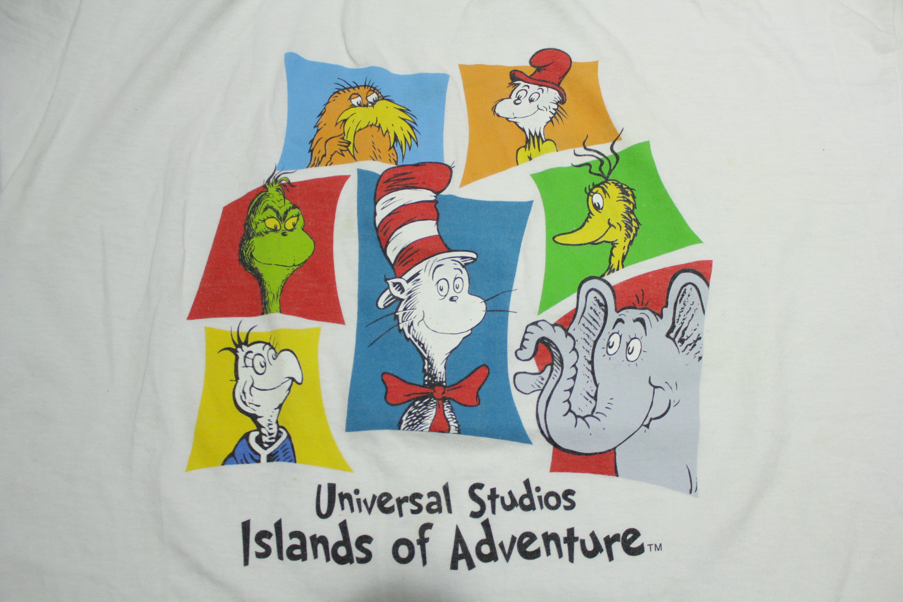 Dr. Seuss Landing Universal Studios Shirt sale Green Eggs Islands Adventure XL Vtg