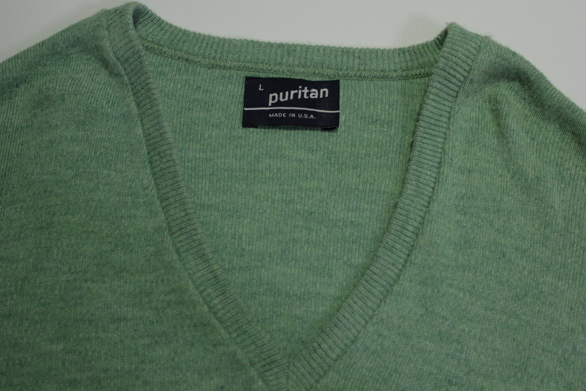 Puritan Made in USA Vintage 80's V-Neck Sweater