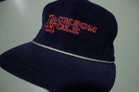 Jackson Hole Vintage 80's Corduroy Rope Cord Adjustable Snapback Trucker Hat Cap