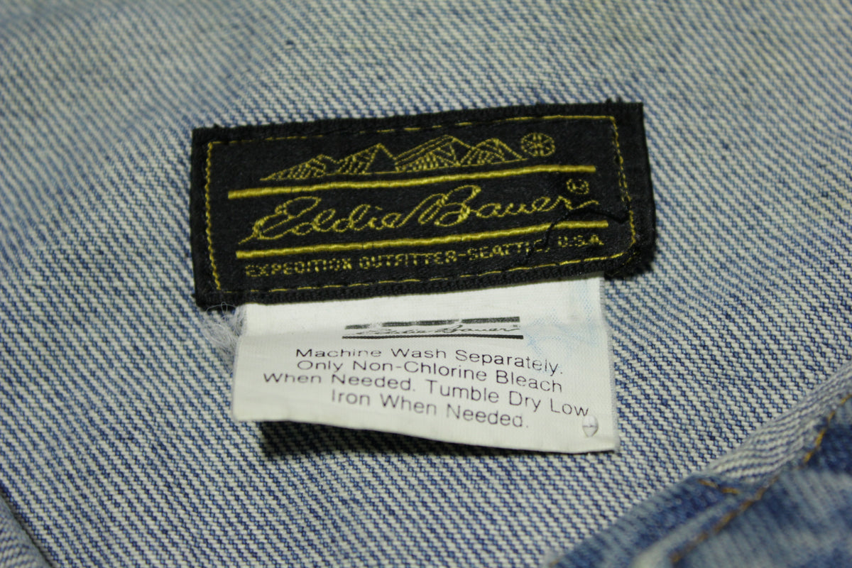 Eddie Bauer Made in USA Black Label Vintage 90s Denim Jean Jacket