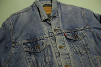 Levis 70506-0316 Blanket Flannel Lined Made in USA Vintage 80s Denim Jean Jacket
