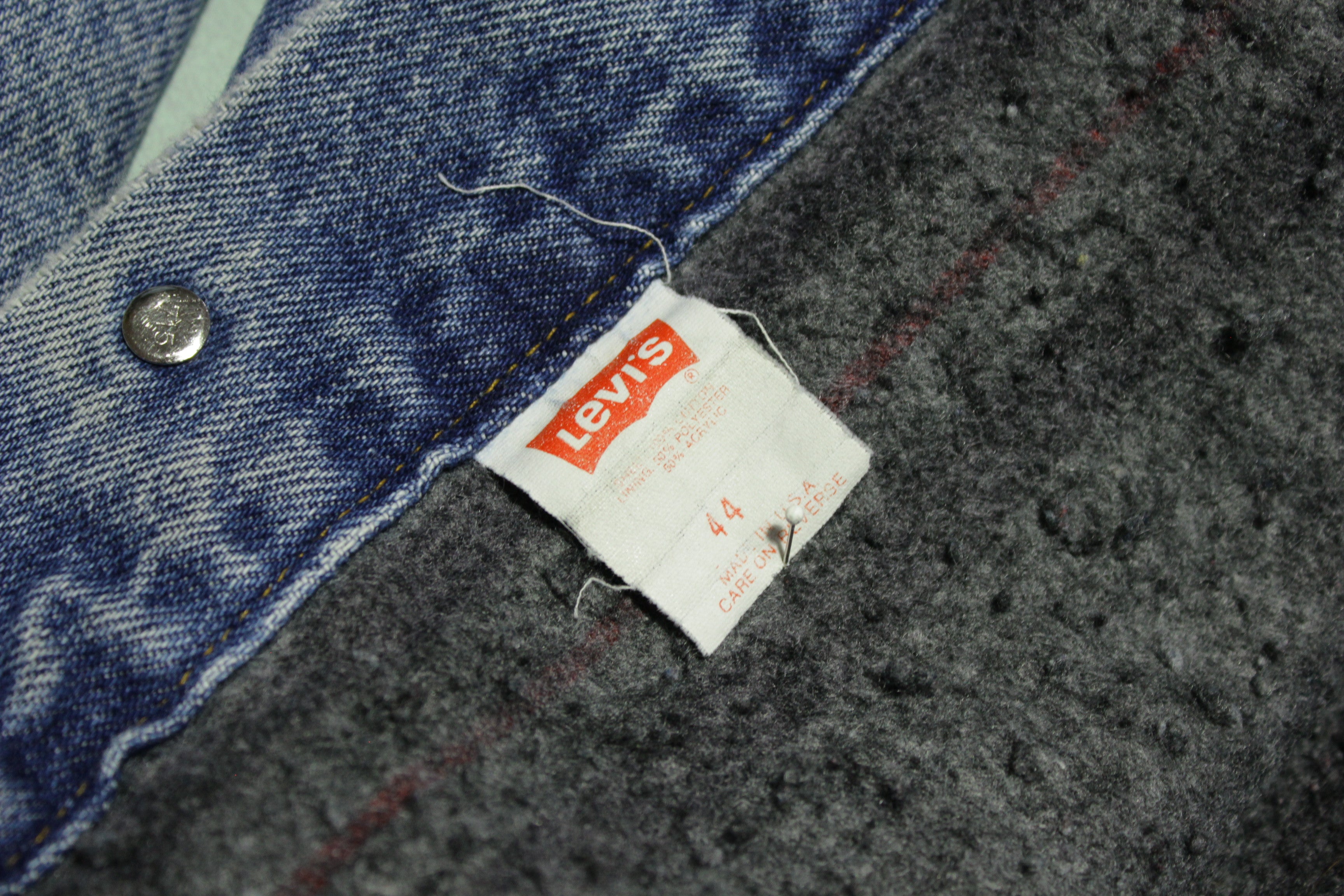 Levis 70506-0316 Blanket Flannel Lined Made in USA Vintage 80s