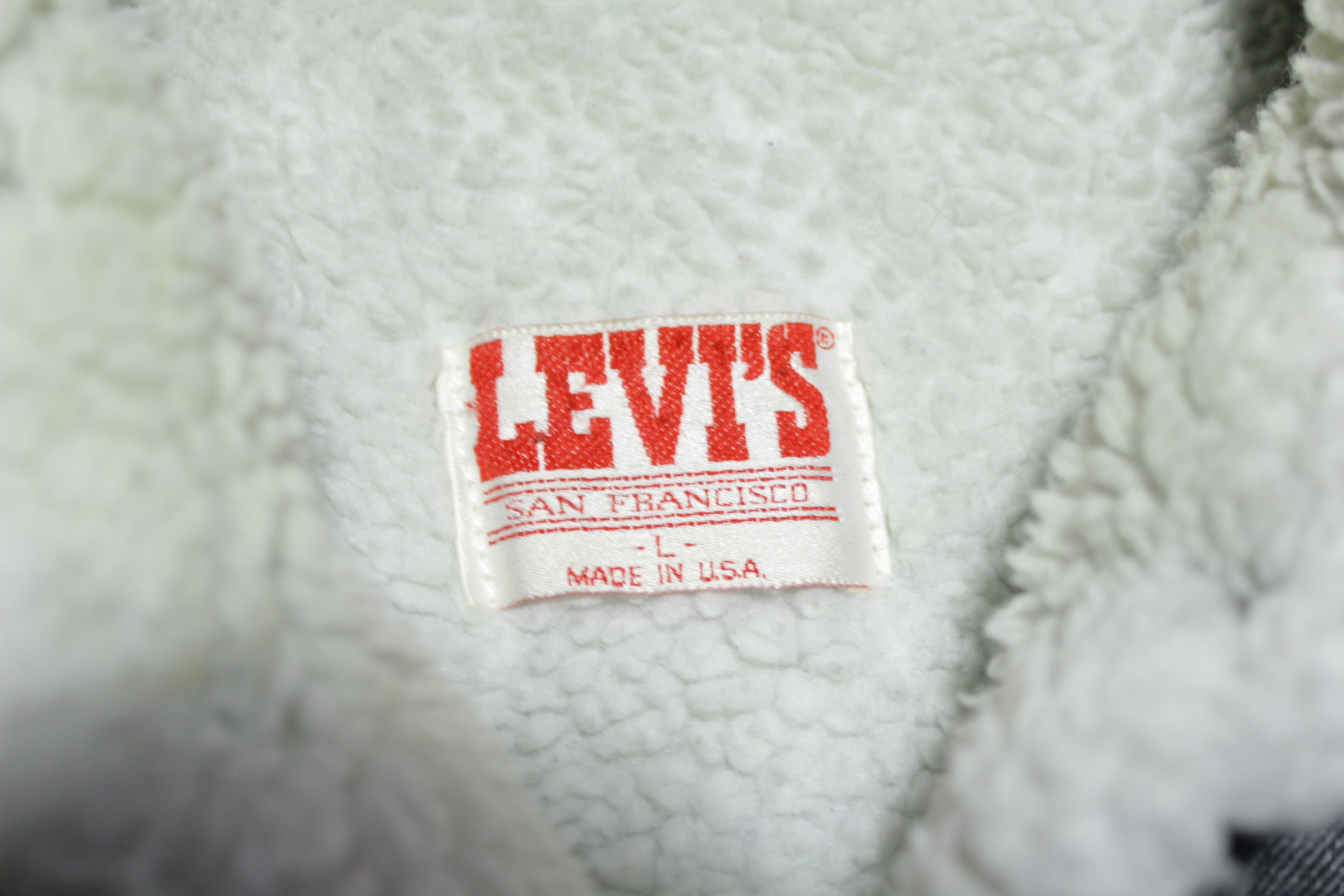 Levis 70609 -0253 White Washed Sherpa Lined Made in USA Vintage