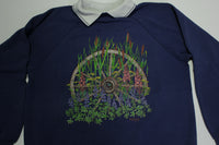 Morning Sun Wagon Wheel Cat Tail Field Vintage 80's Collared Grandma's Sweatshirt
