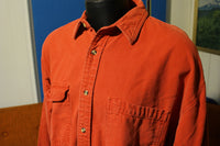 Eddie Bauer Heavy Duty Button Up Long Sleeve 100% Cotton Shirt. XXL Vintage.