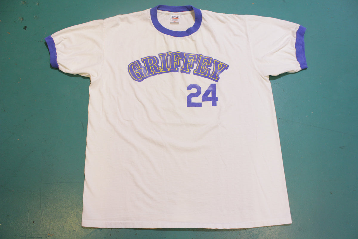 Ken Griffey Jr. 24 Vintage 90's Seattle Mariners Ringer T-Shirt