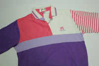 LaMode Vintage 80's Made in USA Canyon Lakes Kennewick Color Block Golf Polo Shirt