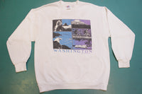 Washington Mt. Rainier Ferry Bald Eagle Hull Garments 1991 Crew Neck 90's Sweatshirt