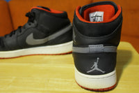 Nike Air Jordan 1 Mid 554724-004 Black Gym Red Cool Grey Mens US Size 12