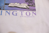 Washington Mt. Rainier Ferry Bald Eagle Hull Garments 1991 Crew Neck 90's Sweatshirt