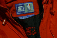 Chicago Bulls Big Logo Vintage 90's Red Starter Pullover Jacket Center Pouch