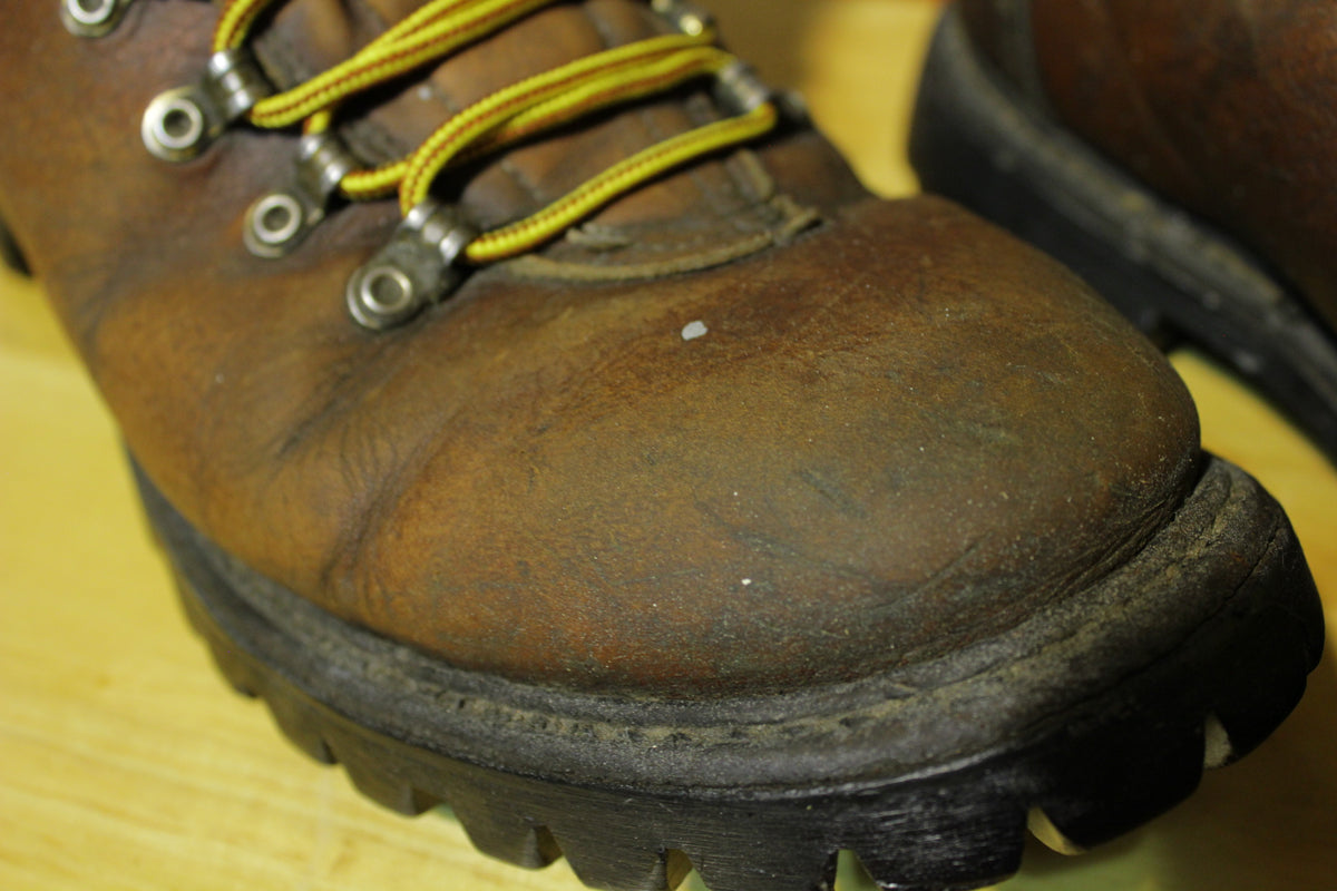 VINTAGE Herman Survivor Leather Work Boots - Size 10D Sears 40's 50's Logger