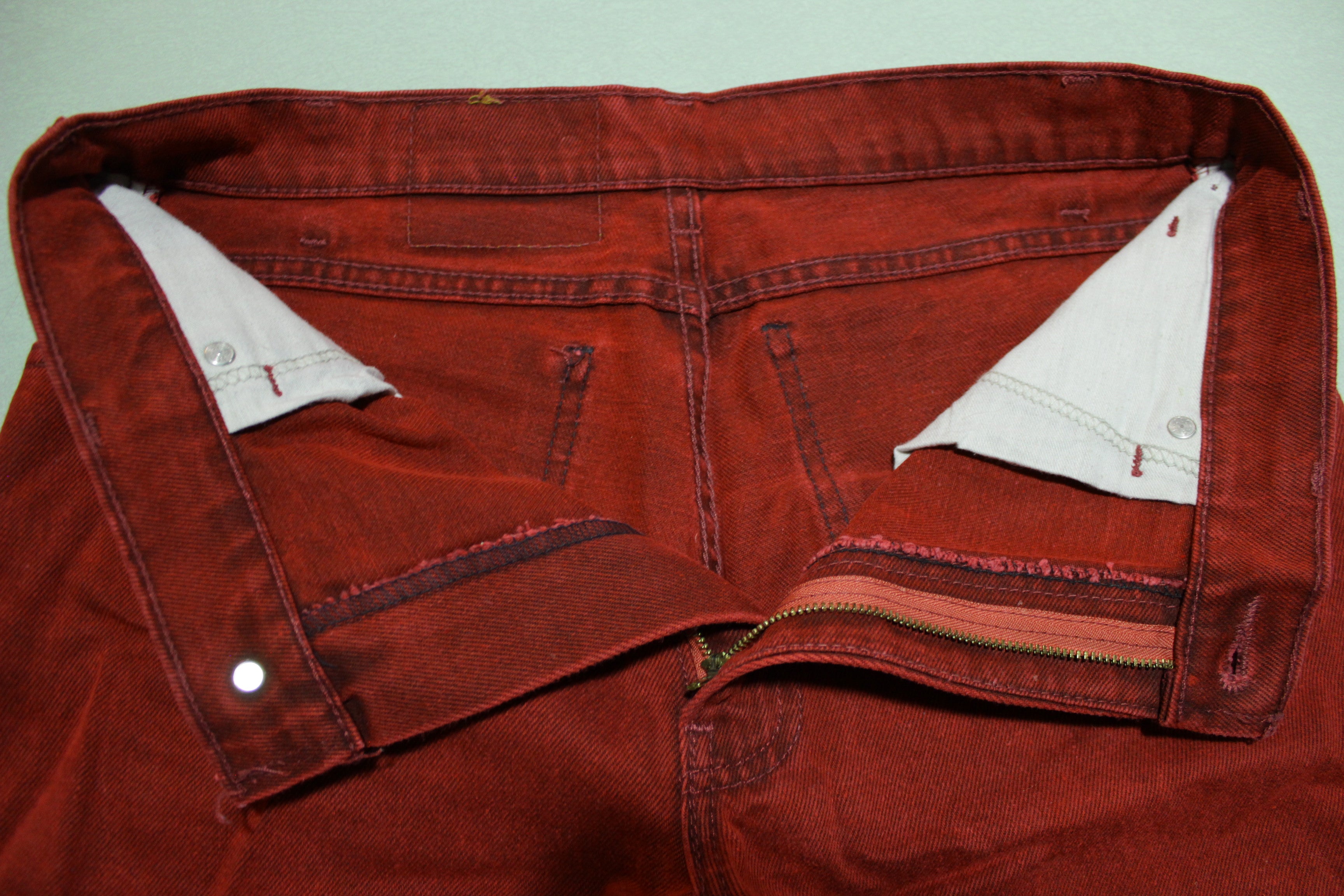 Levis 550 505 Vintage 90's Denim Grunge Punk Jeans Dark Wash Red 