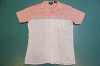 Par Four Sportswear Vintage 80's Button Up Short Sleeve Striped Golf Shirt