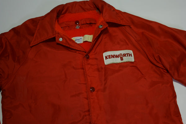 Kenworth Trucker Vintage Swingsters 70's Made in USA Coach Red Fleece Lined Jacket